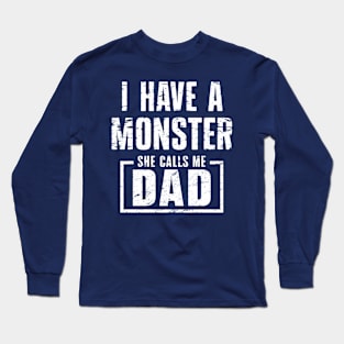 Funny First Father's Day 2024 Gift For Dad From Daughter Long Sleeve T-Shirt